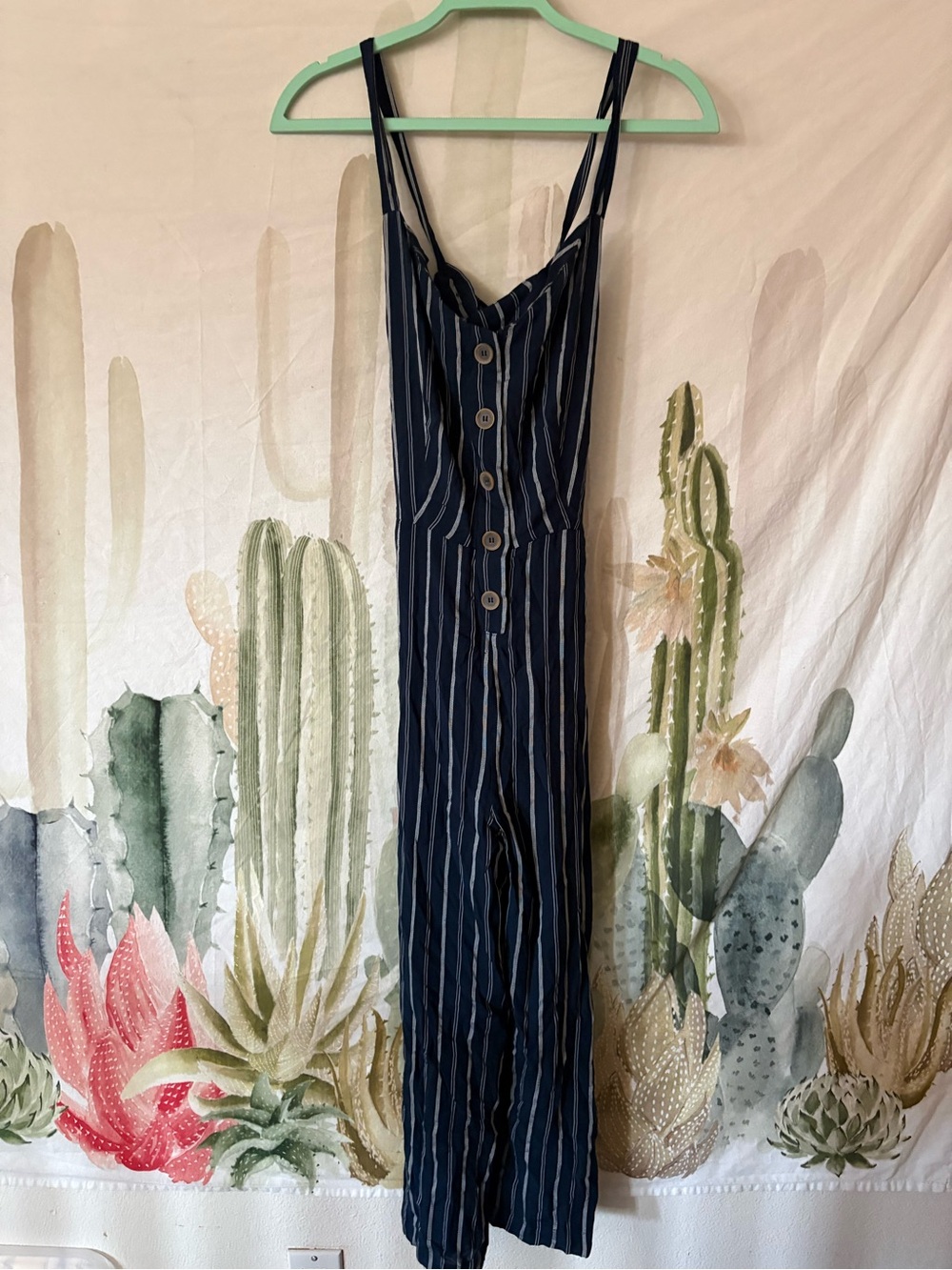 Women’s Sanctuary Pinstripe Button Down Jumpsuit NWT 🌵M